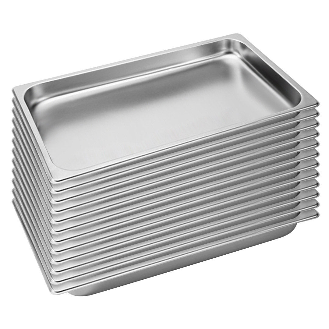 SOGA 12X Gastronorm GN Pan Full Size 1/1 GN Pan 4cm Deep Stainless Steel Tray $ 211.50