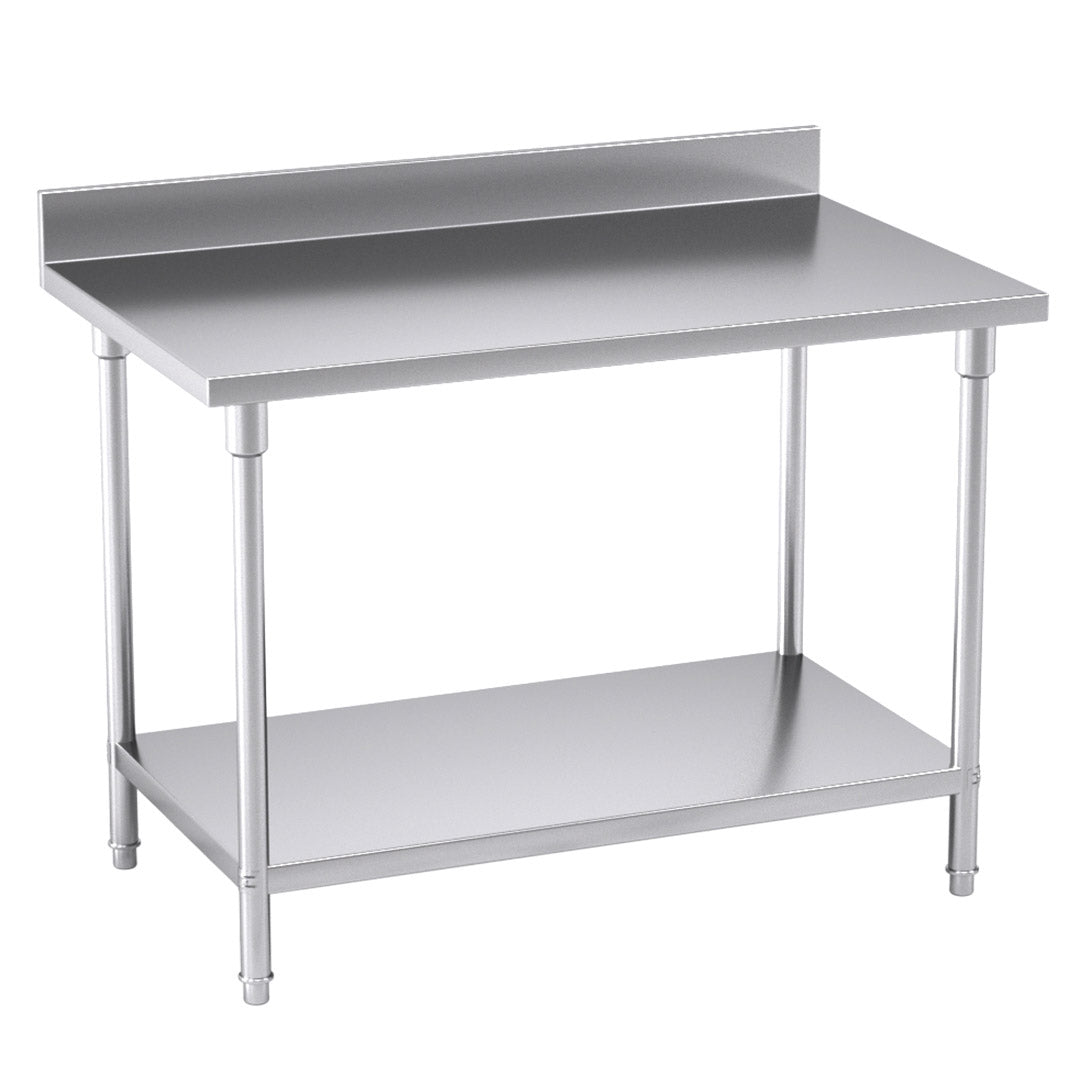 SOGA Commercial Catering Kitchen Stainless Steel Prep Work Bench Table with Back-splash 120*70*85cm $ 526.90