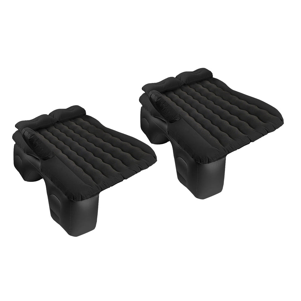 SOGA 2X Black Ripple Inflatable Car Mattress Portable Camping Air Bed Travel Sleeping Kit Essentials $ 151.50