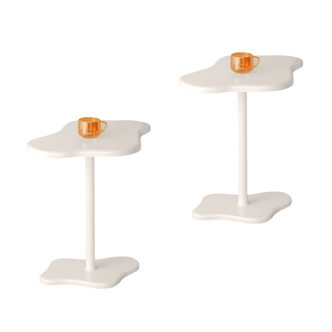 SOGA 2X 42x28cm White Minimalist Cloud Shaped Table Durable Stylish Accent for Home Décor