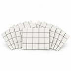 SOGA Peel & Stick Floor and Wall Tiles 30 x 30cm 10 Pack White Grid Tile Look