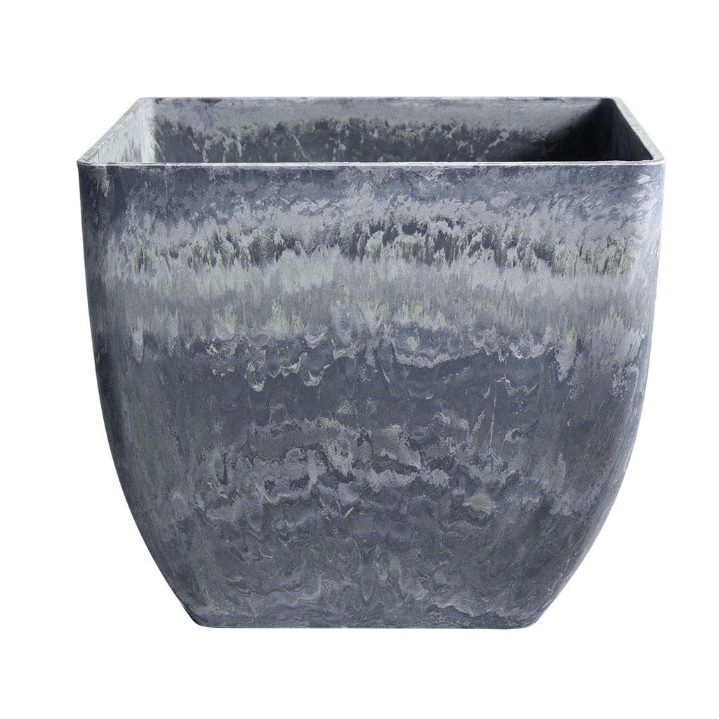 SOGA 32cm Weathered Grey Square Resin Plant Flower Pot in Cement Pattern Planter Cachepot for Indoor Home Office $ 77.90