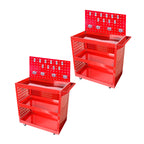SOGA 2X 3 Tier Tool Storage Cart Portable Service Utility Heavy Duty Mobile Trolley with Porous Side Panels $ 463.50