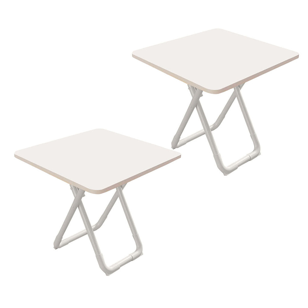 SOGA 2X 80cm White Square Table with White Legs Modern Minimalist Design for Home Decor $ 198.50