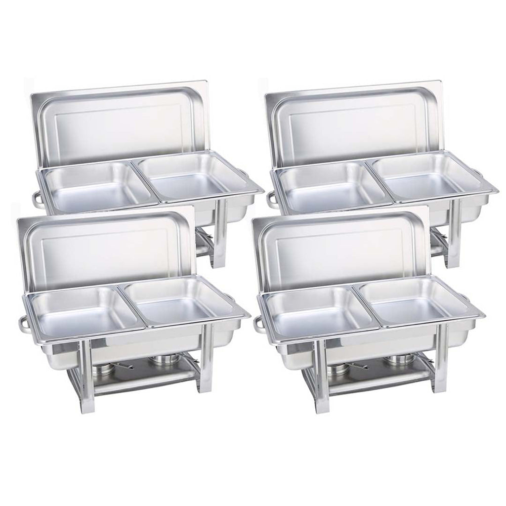SOGA 4X Stainless Steel Chafing Double Tray Catering Dish Food Warmer $ 683.90