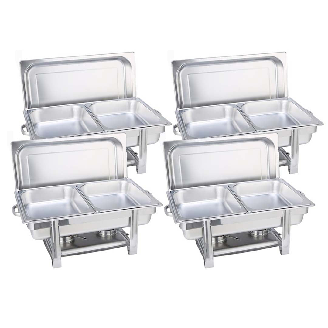 SOGA 4X Stainless Steel Chafing Double Tray Catering Dish Food Warmer $ 683.90