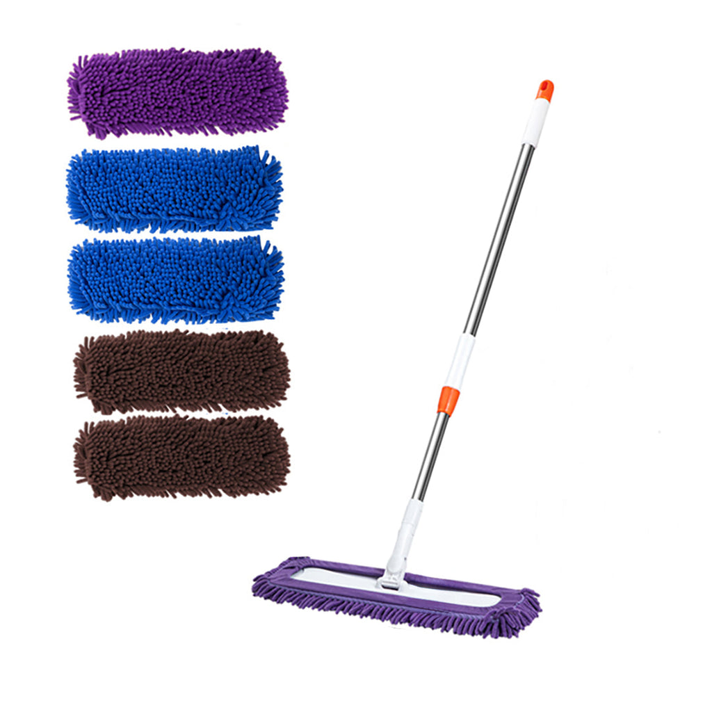 SOGA 60x12 Microfiber Flat Mop Floor Cleaning Pads Rotating Dust Remover 3 Color $ 99.90