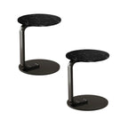SOGA 2X 50cm Black Marble Mini Side Table Movable Lightweight w/ Black Frame $ 103.50