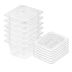 SOGA 100mm Clear Gastronorm GN Pan 1/6 Food Tray Storage Bundle of 6 with Lid $ 174.50