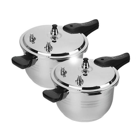 2X 4L Commercial Grade Stainless Steel Pressure Cooker