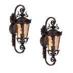 Vintage Lantern 2X 70cm Aluminum & Glass Wall Light Classic Lantern Design Elegant Outdoor Antique Inspired Wall Lamp $ 1185.50