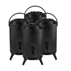 SOGA 4X 18L Stainless Steel Insulated Milk Tea Barrel Hot and Cold Beverage Dispenser Container with Faucet Black $ 422.50