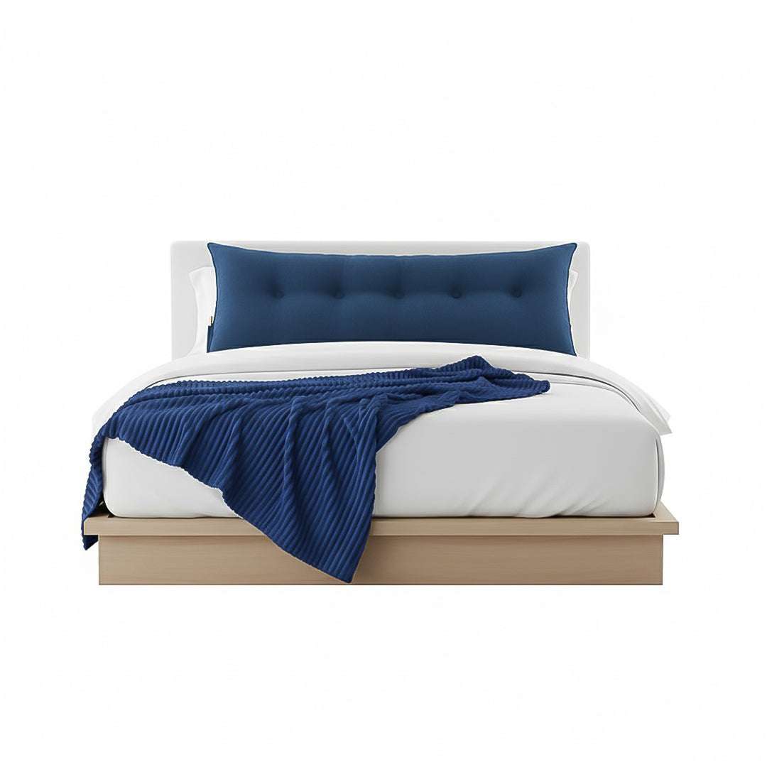 SOGA Home & Living Bundle – Blue Triangular Wedge Pillow & Blue Striped Flannel Throw $ 0