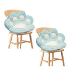 SOGA 2X 70cm Mint Blue Paw Shape Cushion Warm Lazy Sofa Decorative Pillow Backseat Plush Mat Home Decor $ 99.50