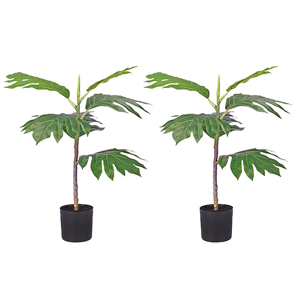 SOGA 2X 60cm Artificial Natural Green Split-Leaf Philodendron Tree Fake Tropical Indoor Plant Home Office Decor $ 97.50