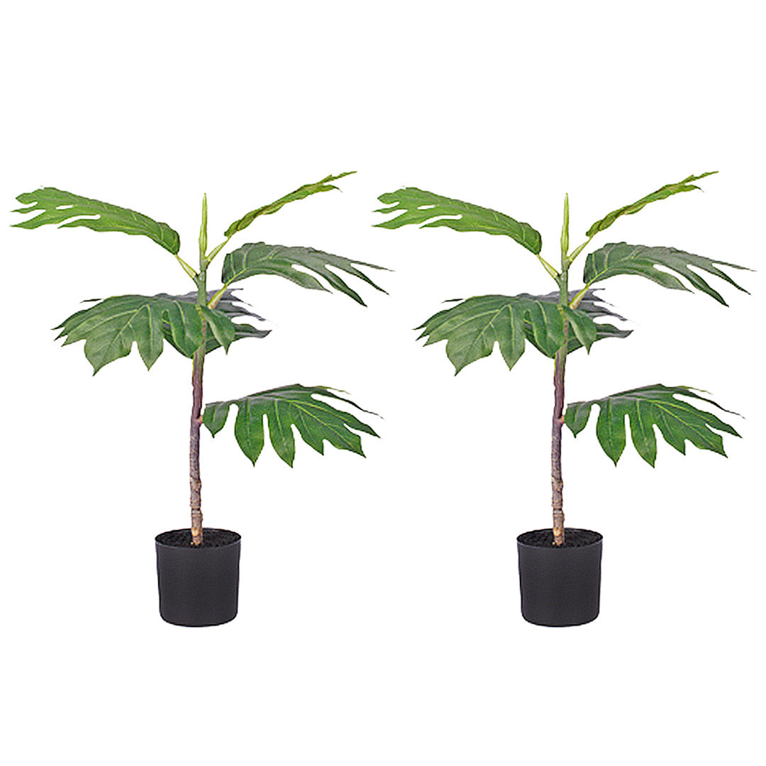 SOGA 2X 60cm Artificial Natural Green Split-Leaf Philodendron Tree Fake Tropical Indoor Plant Home Office Decor $ 97.50