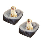 SOGA 2X Black Dual-purpose Cushion Nest Cat Dog Bed Warm Plush Kennel Mat Pet Home Travel Essentials $ 68.90