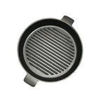 SOGA 25cm Round Ribbed Cast Iron Frying Pan Skillet Steak Sizzle Platter with Handle $ 54.50