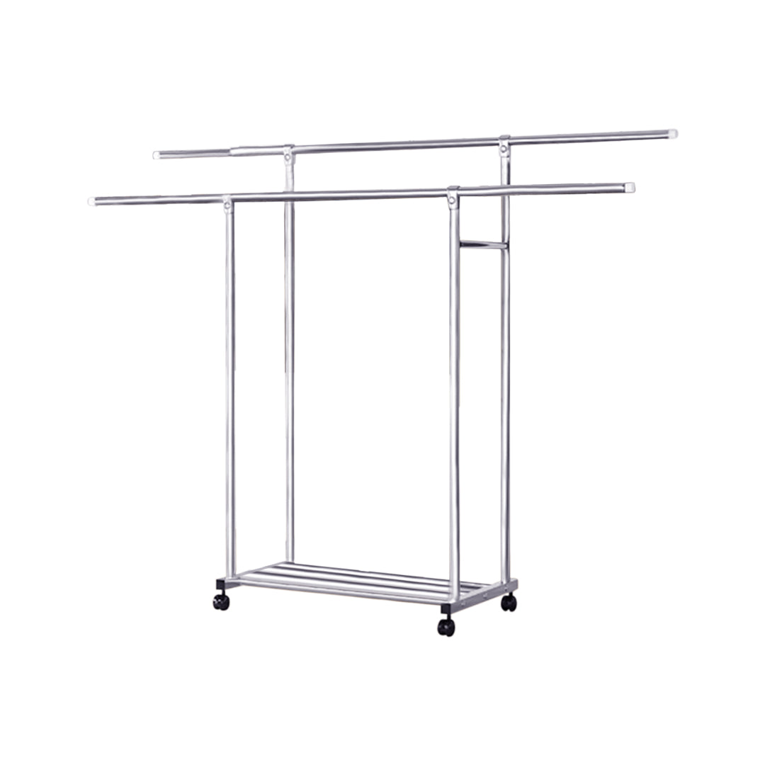 SOGA 200cm Stainless Steel Floor-Standing Clothes Rack - Durable and Space-Saving Laundry Organizer $ 105.50