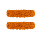 SOGA 2X 60x12 Orange Microfiber Flat Mop Floor Cleaning Pads Rotating Dust Remover $ 43.50