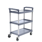 SOGA 3 Tier Food Trolley Portable Kitchen Cart Multifunctional Big Utility Service with wheels 830x420x950mm Gray $ 177.90