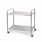 SOGA 2 Tier Stainless Steel Kitchen Dinning Food Cart Trolley Utility Round 86x54x94cm Large $ 243.50