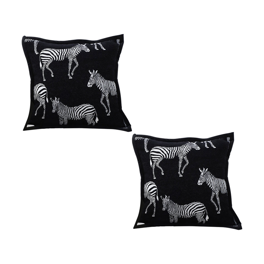 SOGA 2X 45cm Black Light Luxury Zebra Cushion Decorative Square Pillow Living Room Home Decor $ 107.90