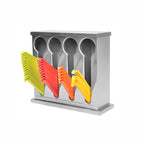 SOGA Stainless Steel Buffet Restaurant Spoon Utensil Holder Storage Rack 4 Holes $ 46.90