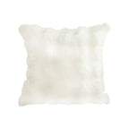 SOGA 50cm Throw Pillow White Rabbit Fur Cushion Luxurious Soft Decorative Square Pillow for Living Room $ 55.50