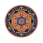 SOGA 90cm Round Mandala Ethnic Style Round Carpet Anti-slip Doormat Home Decor $ 55.50