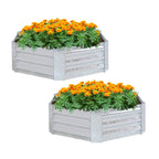 SOGA 2X 60cm Hexagon Shape Galvanised Raised Garden Bed Vegetable Herb Flower Outdoor Planter Box $ 215.50