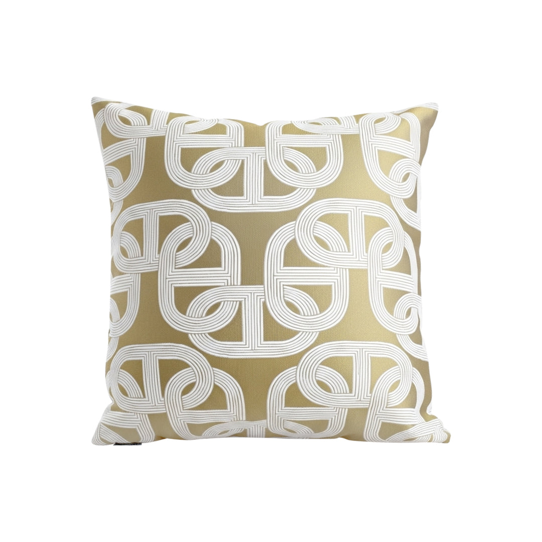SOGA 50cm Artistic Olive Green White Geometric Pattern Throw Pillow $ 73.50