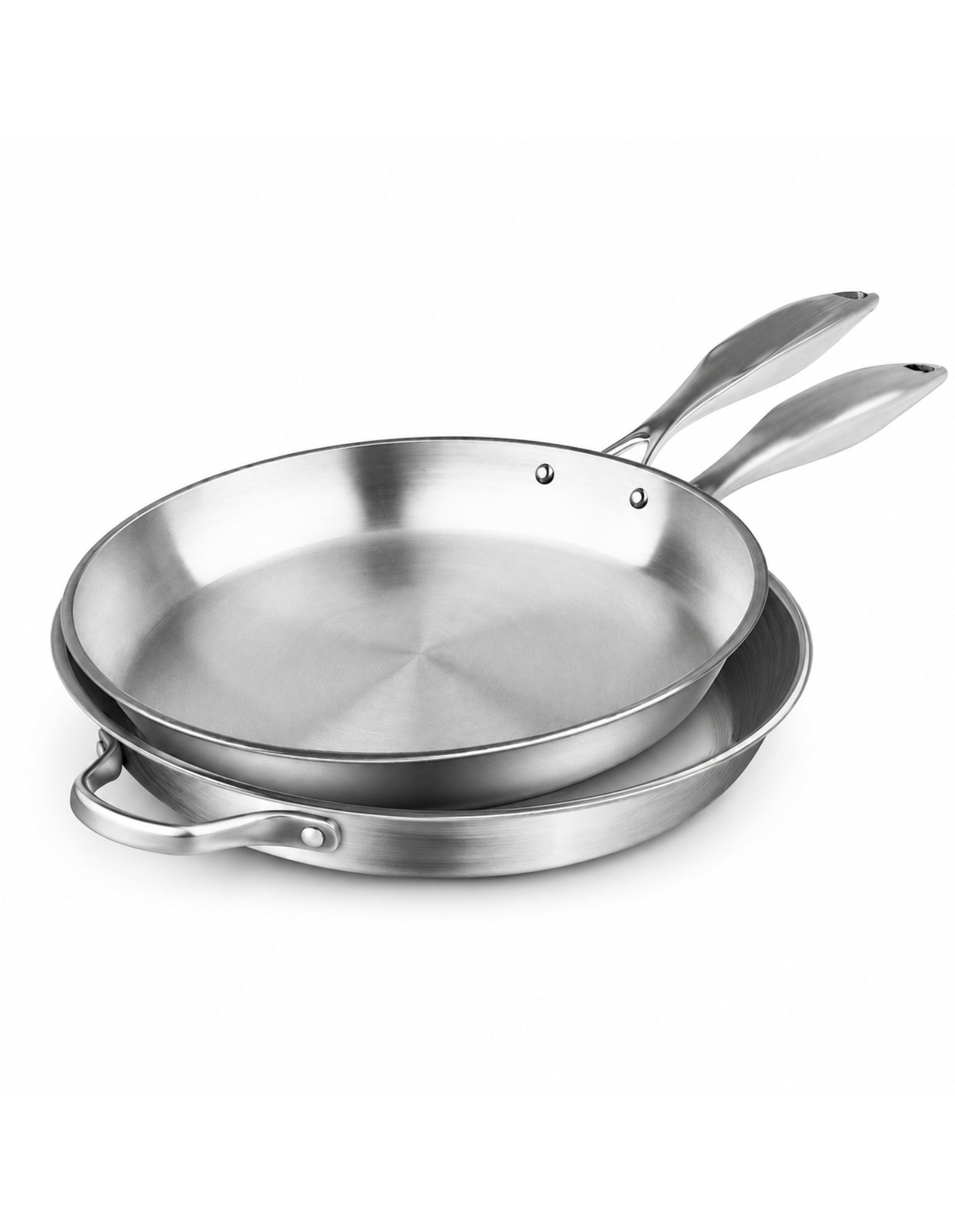 SOGA Stainless Steel Induction Fry Pan Set 20cm & 36cm