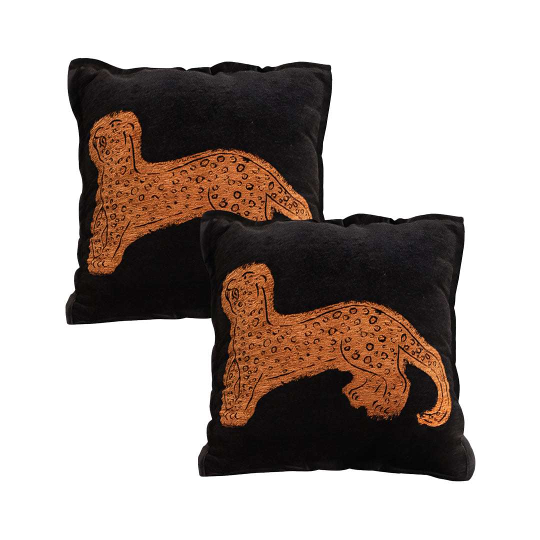 SOGA 2X 45cm Modern Charcoal Gray Leopard Pattern Throw Pillow $ 133