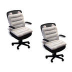 SOGA 2X Grey One Piece Siamese Cushion Office Sedentary Butt Mat Back Waist Chair Support Home Decor With Cat Ears $ 99.50