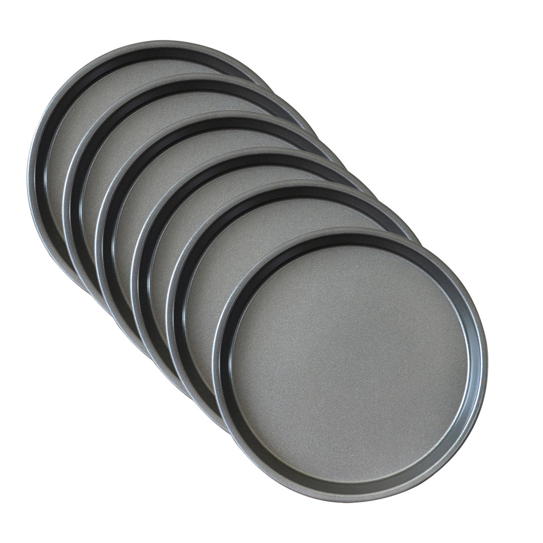 SOGA 6X 10-inch Round Black Steel Non-stick Pizza Tray Oven Baking Plate Pan $ 126.50