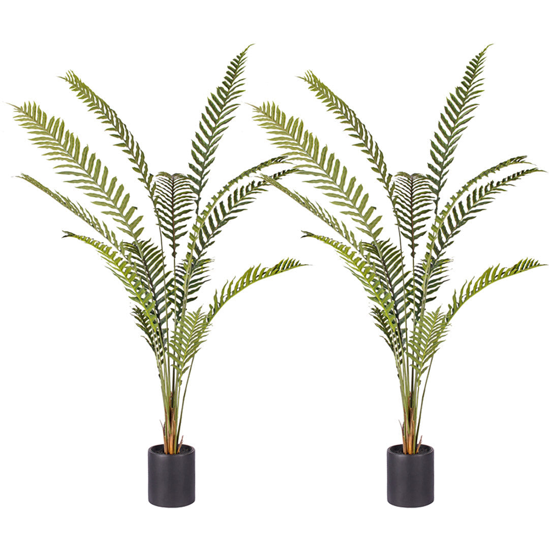 SOGA 2X 240cm Artificial Green Rogue Hares Foot Fern Tree Fake Tropical Indoor Plant Home Office Decor $ 517.50