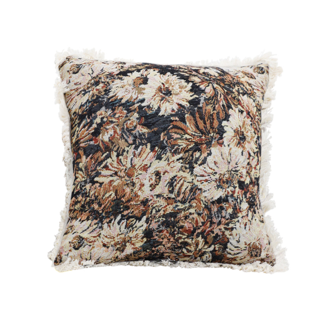 SOGA 45cm Vintage Oil Painting Color Raised Embroidery Empress Flower Throw Pillow $ 55.50