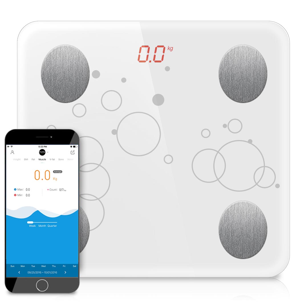 SOGA Wireless Bluetooth Digital Body Fat Scale Bathroom Health Analyzer Weight White $ 55.50