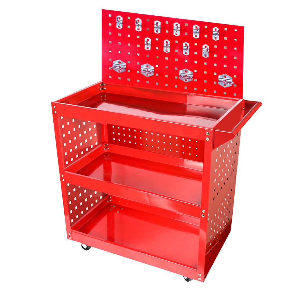 SOGA 3 Tier Tool Storage Cart Portable Service Utility Heavy Duty Mobile Trolley with Porous Side Panels $ 238.90