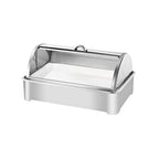 SOGA 59x38.5cm Silver Color Ceramic Serving Bowl Chafing Dish for Kitchen Essential $ 505.90