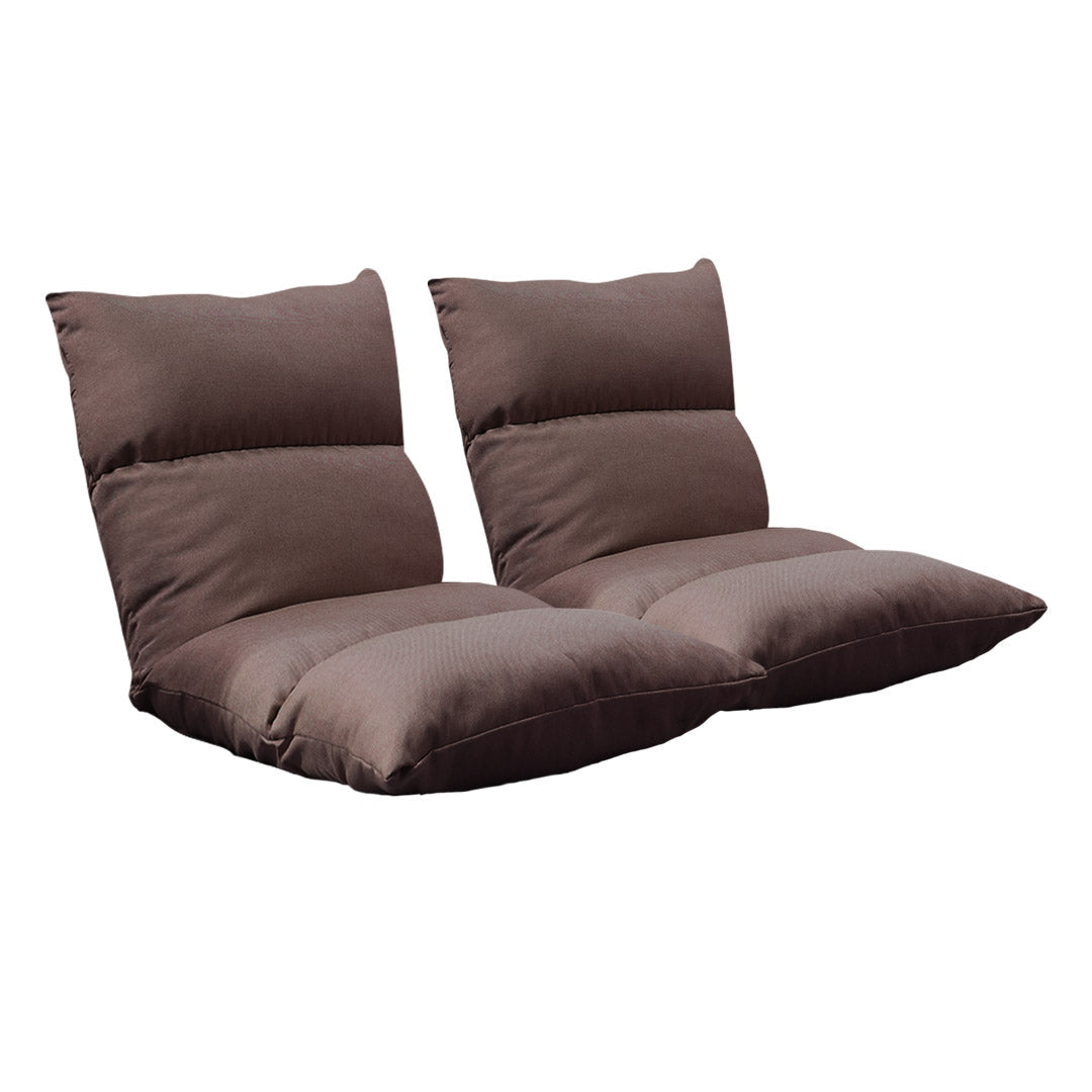 SOGA 2X Lounge Floor Recliner Adjustable Lazy Sofa Bed Folding Game Chair Coffee $ 183.50