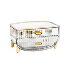 SOGA 2 Tier Transparent Multifunctional Countertop Cosmetic Storage Makeup Skincare Holder Jewelry Cabinet Bathroom Desk Drawer Vanity Organiser $ 49.90
