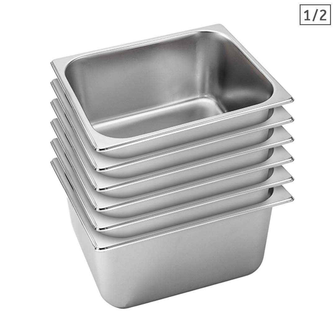 SOGA 6X Gastronorm GN Pan Full Size 1/2 GN Pan 20cm Deep Stainless Steel Tray $ 172.50