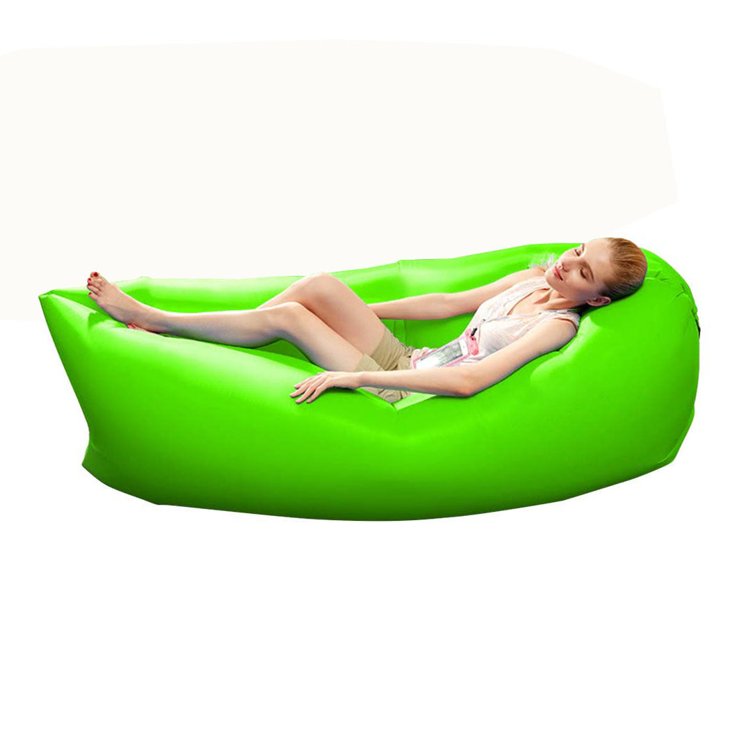 Fast Inflatable Sleeping Bag Lazy Air Sofa Green $ 44.50