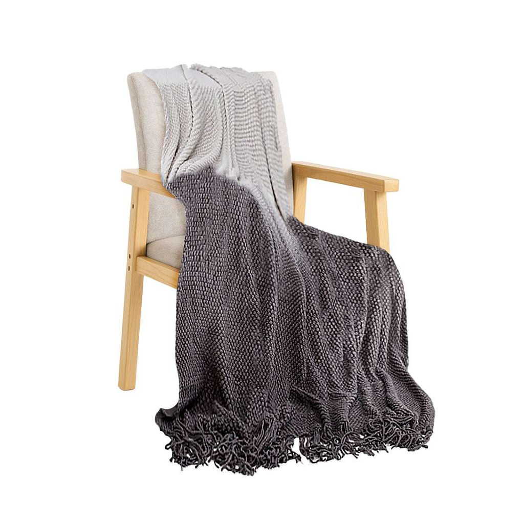 SOGA 127x170cm Star Grey Blanket – Gradient Tassel Throw for Cozy Home Comfort $ 88