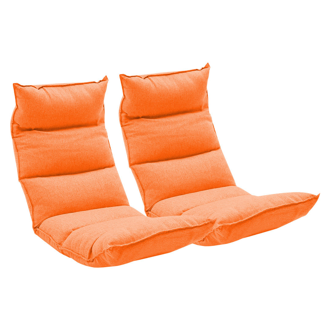 SOGA 2X Foldable Tatami Floor Sofa Bed Meditation Lounge Chair Recliner Lazy Couch Orange $ 310.90