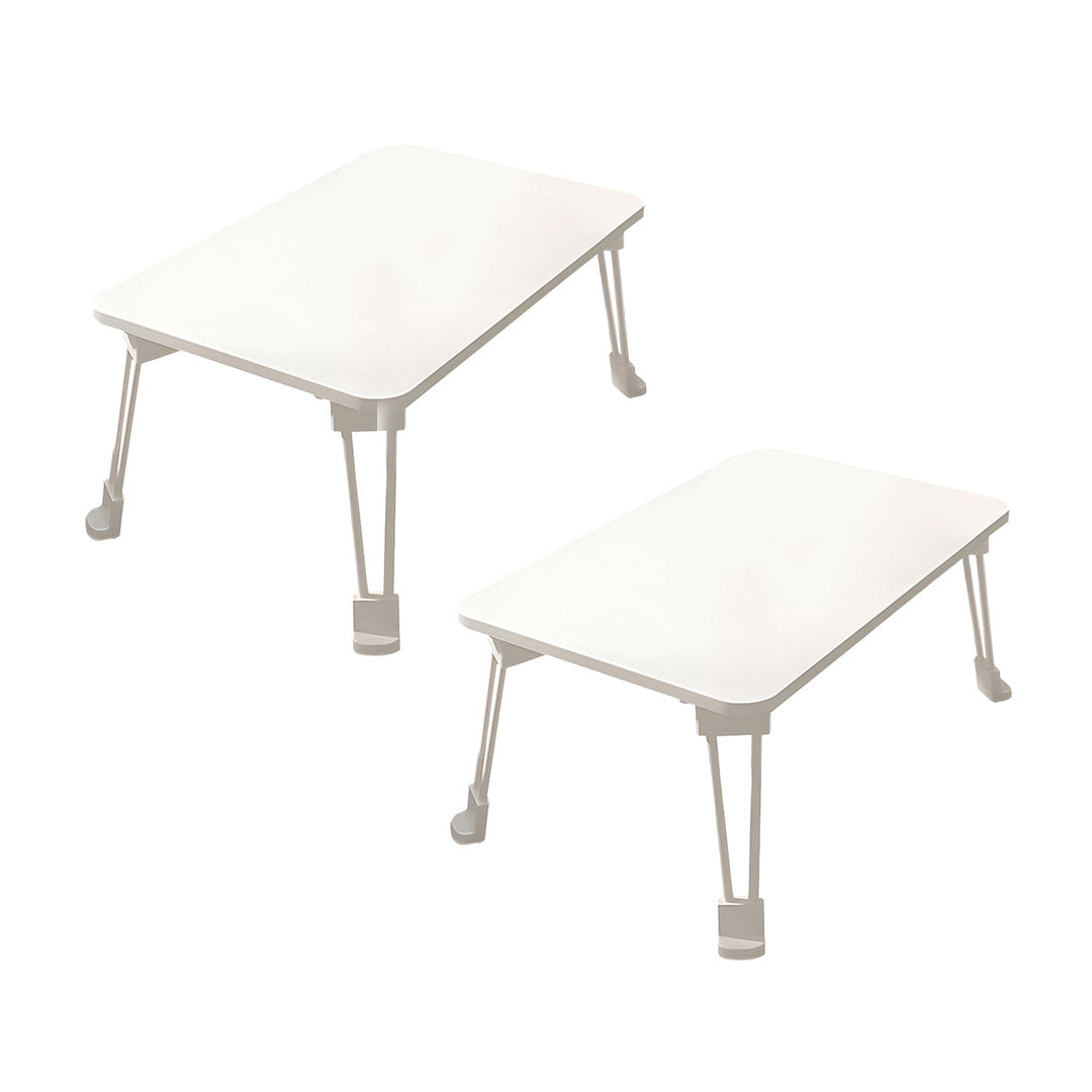 SOGA 2X White Portable Bed Table Adjustable Folding Mini Desk With Cup-Holder Home Decor $ 99.50