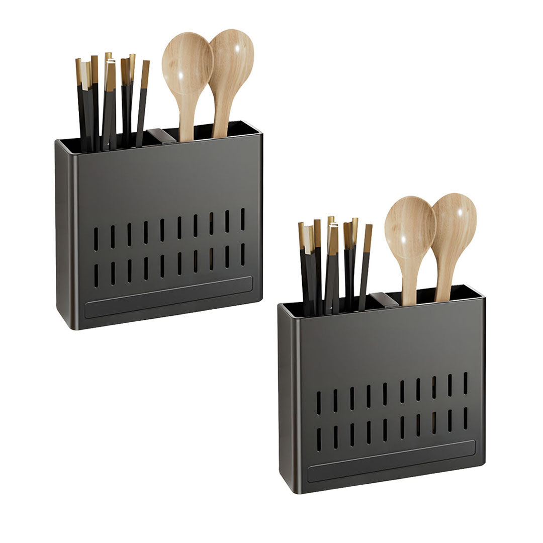 SOGA 2X Wall Mounted Kitchen Utensil Storage Rack Spoon Fork Chopstick Space-Saving Organiser $ 65.50