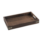 SOGA Small Walnut Brown Rectangle Wooden Tray Breakfast Dinner Serving Board Tea Set Holder Kitchen Home Decor $ 33.50